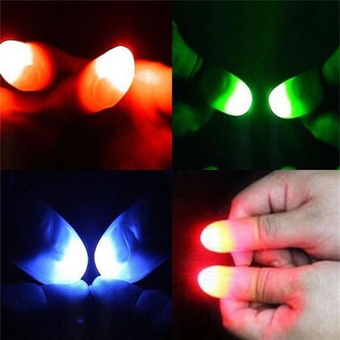 Durukar® Led Işıklı Renkli Sihirli Parmak Işıklı Parmak Şaka Parmak 1 Adet