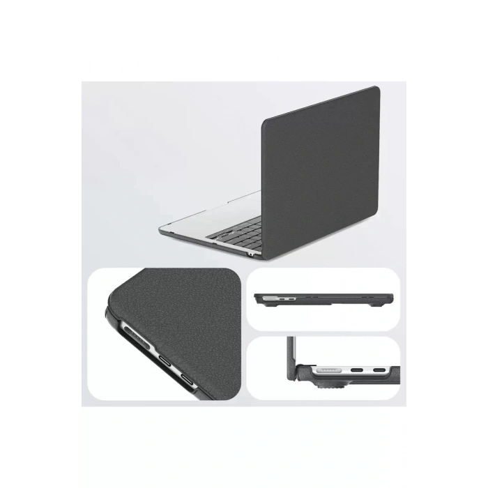 Durukar®  Macbook Air 15 2024 Macbook Deri Kapak - Siyah