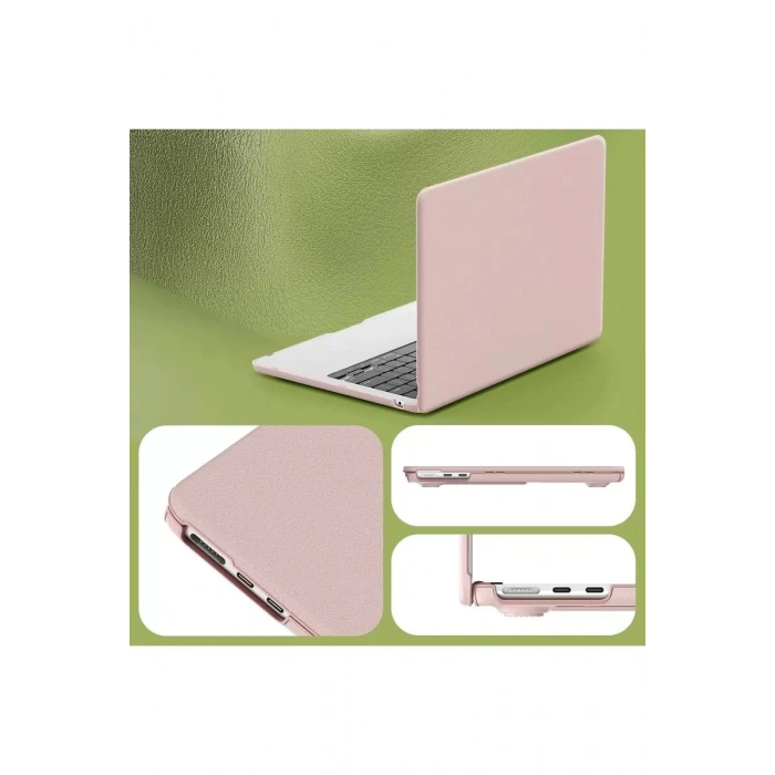 Durukar®  Macbook Pro 14 2021 Macbook Deri Kapak - Pembe