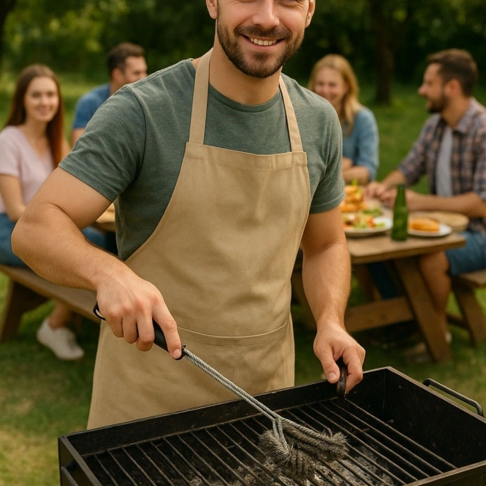 Durukar® Mangal Izgara Temizleme Fırçası – Paslanmaz Çelik Telli, Uzun Saplı Grill Temizlik Aparatı Mangal Temizlik Fırçası