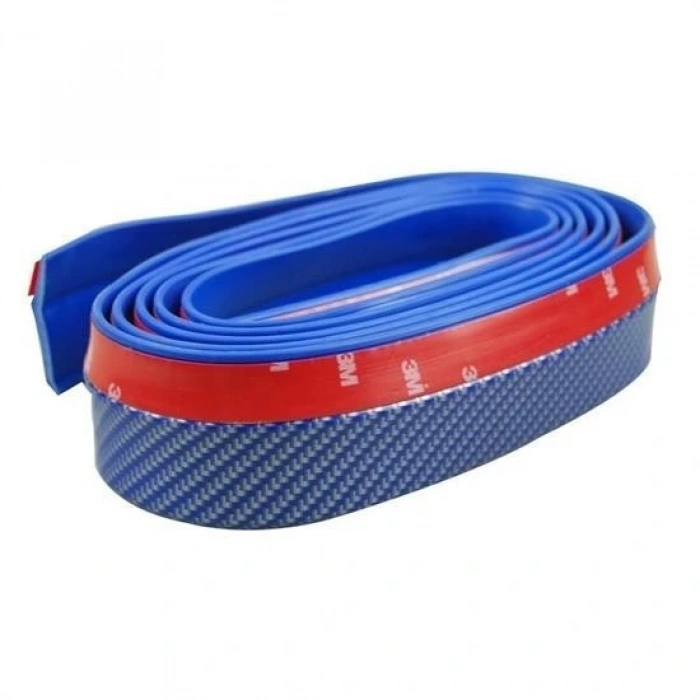 Durukar® Blue 2.5 Meter Car Front Bumper Protector Rubber Practical Bumper Strip Tape Installation Kit