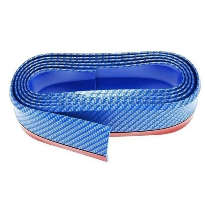 Durukar® Blue 2.5 Meter Car Front Bumper Protector Rubber Practical Bumper Strip Tape Installation Kit