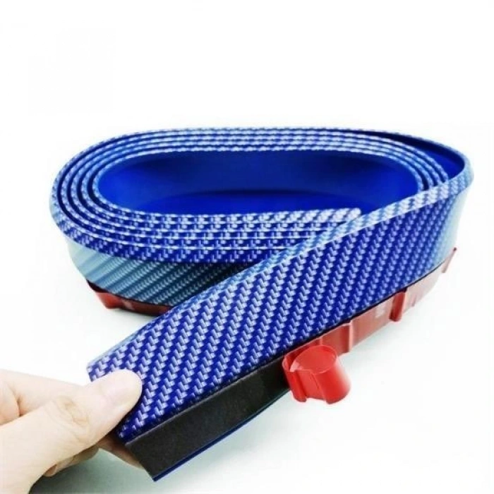 Durukar® Blue 2.5 Meter Car Front Bumper Protector Rubber Practical Bumper Strip Tape Installation Kit