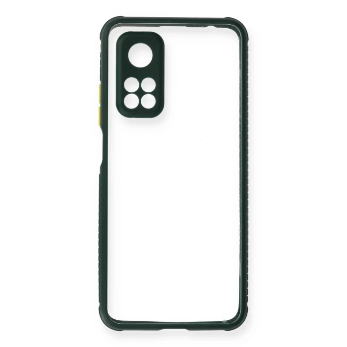 Durukar®   Mi 10T Pro Kılıf Miami Şeffaf Silikon - Koyu Yeşil