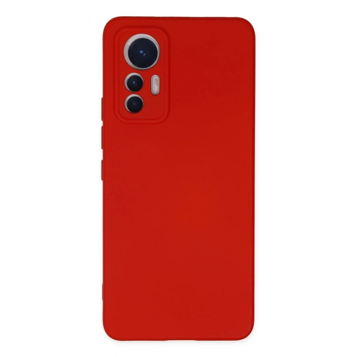 Durukar®   Mi 12 Lite Kılıf Nano içi Kadife Silikon - Kırmızı