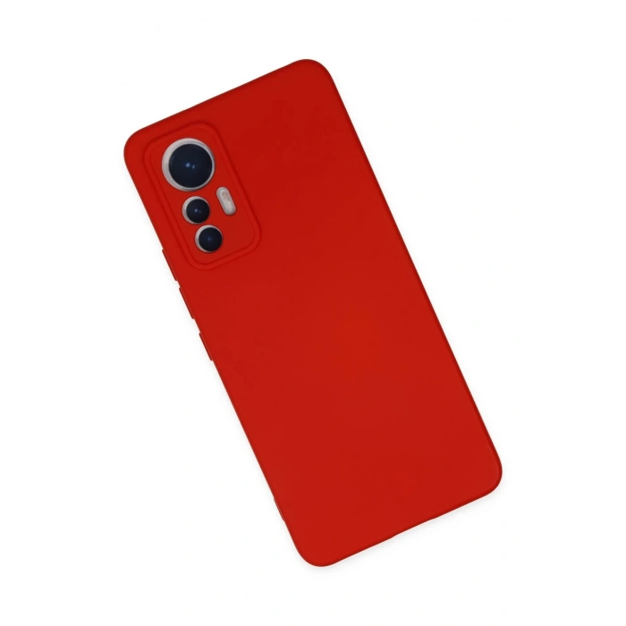 Durukar®   Mi 12 Lite Kılıf Nano içi Kadife Silikon - Kırmızı