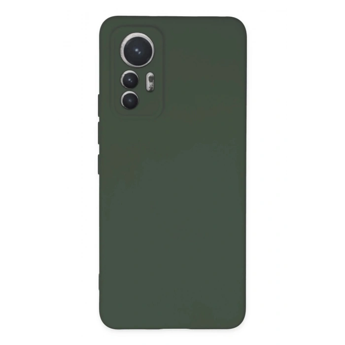 Durukar®   Mi 12 Lite Kılıf Nano içi Kadife Silikon - Koyu Yeşil