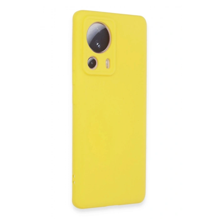Durukar®   Mi 13 Lite Kılıf Nano içi Kadife Silikon - Sarı
