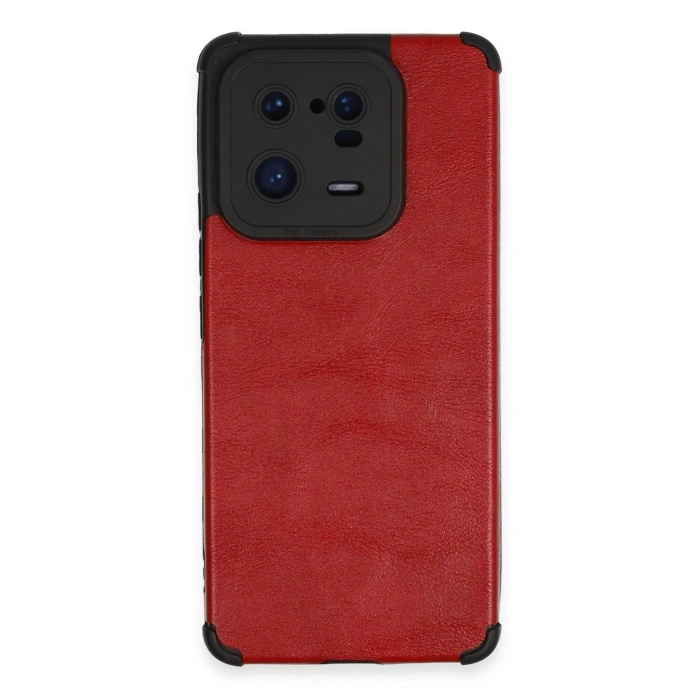 Durukar®   Mi 13 Pro Kılıf Loop Deri Silikon - Kırmızı
