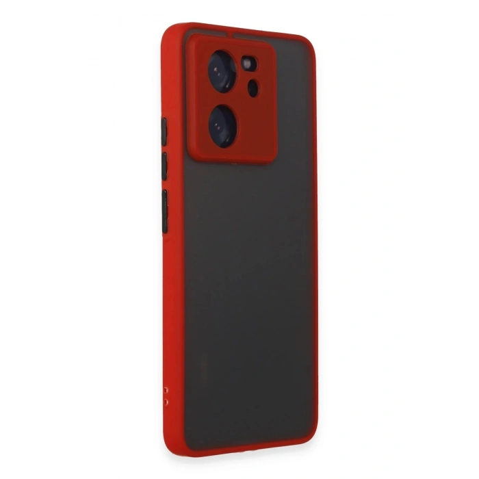 Durukar®   Mi 13T Pro Kılıf Montreal Silikon Kapak - Kırmızı