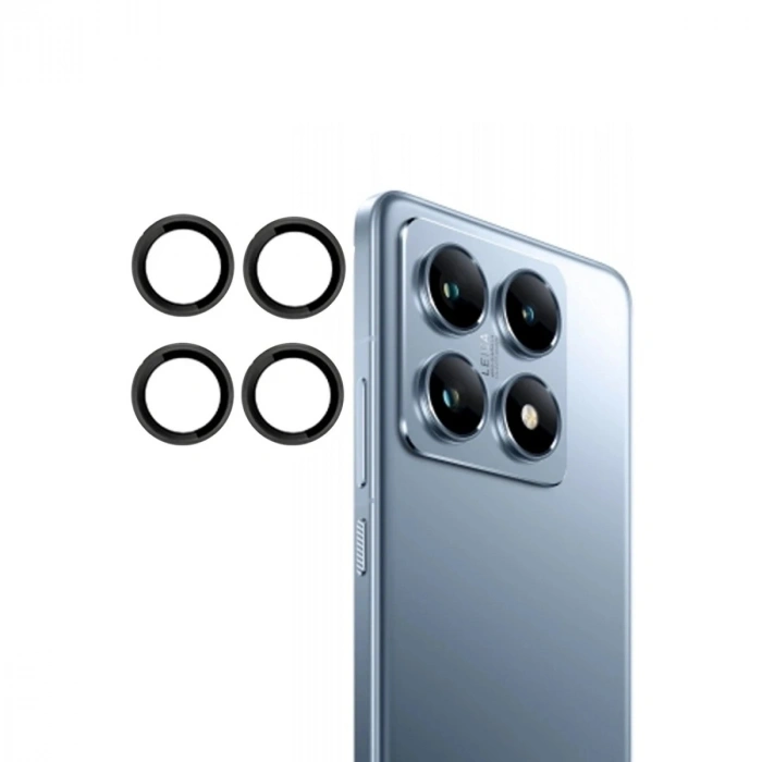 Durukar®   Mi 14T Pro PVD Metal Kamera Lens - Siyah