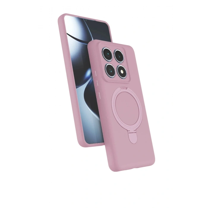 Durukar®   Mi 14T Pro Regal Magsafe Standlı Kapak - Açık Pembe