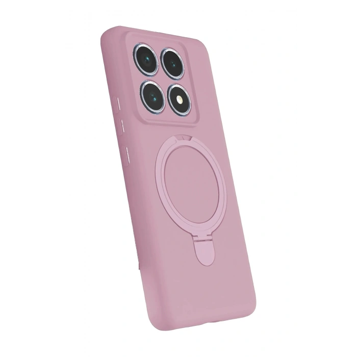 Durukar®   Mi 14T Pro Regal Magsafe Standlı Kapak - Açık Pembe