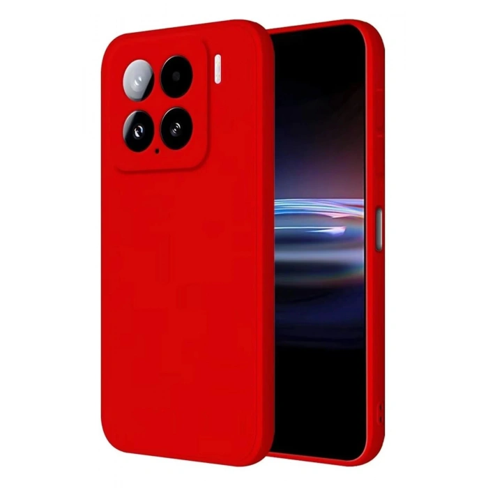 Durukar®   Mi 15 Kılıf Nano içi Kadife Silikon - Kırmızı