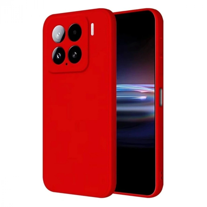 Durukar®   Mi 15 Kılıf Nano içi Kadife Silikon - Kırmızı