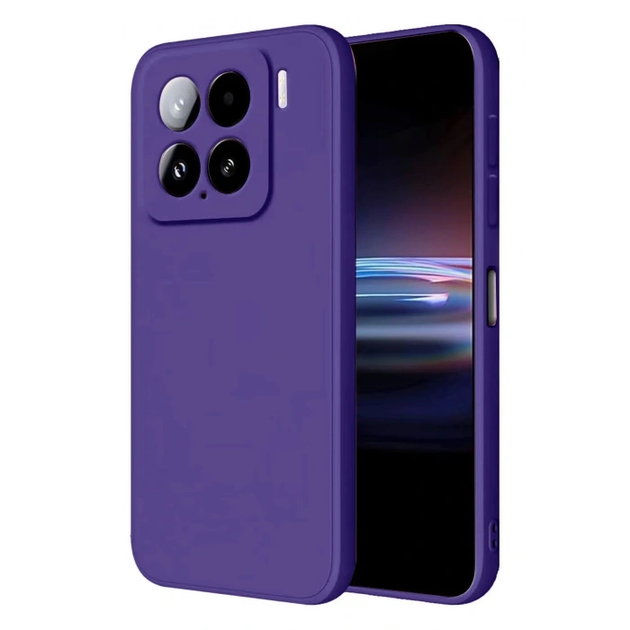 Durukar®   Mi 15 Kılıf Nano içi Kadife Silikon - Mor