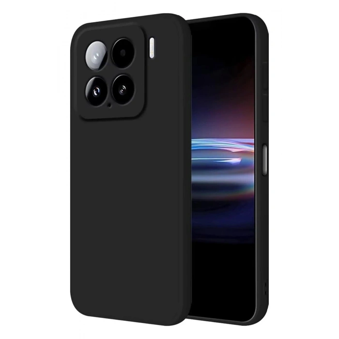 Durukar®   Mi 15 Pro Kılıf Nano içi Kadife Silikon - Siyah