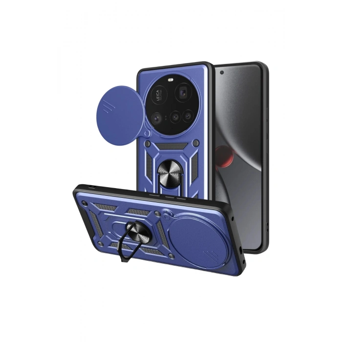Durukar®   Mi 15 Ultra Kılıf Pars Lens Yüzüklü Silikon - Lacivert