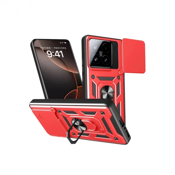 Durukar®   Mi 15T Pars Lens Yüzüklü Silikon - Kırmızı