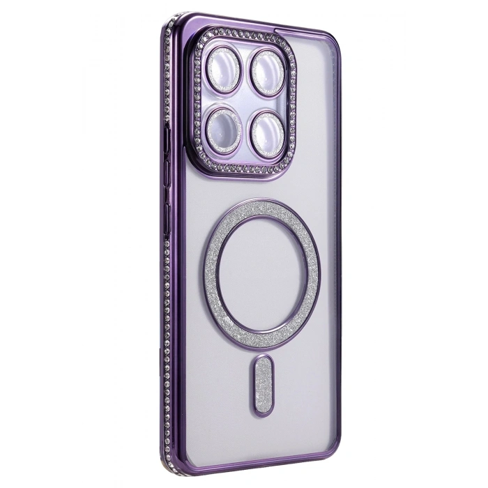 Durukar®   Mi 15T Pro Joke Simli Magneticsafe Kılıf - Derin Mor