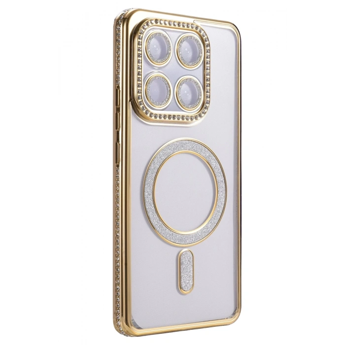Durukar®   Mi 15T Pro Joke Simli Magneticsafe Kılıf - Gold