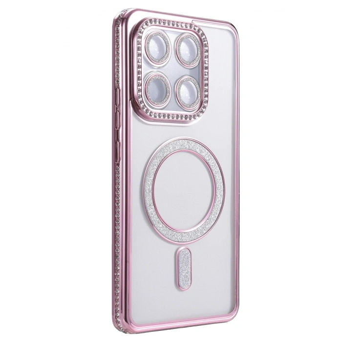 Durukar®   Mi 15T Pro Joke Simli Magneticsafe Kılıf - Pembe