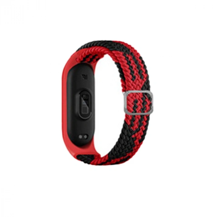 Durukar®   Mi Band 4 Star Kordon - Kırmızı-Siyah