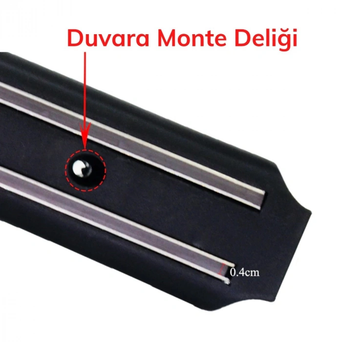 Durukar® Mıknatıslı Paslanmaz Duvar Bıçak Askısı Standı 33 Cm  Aparat