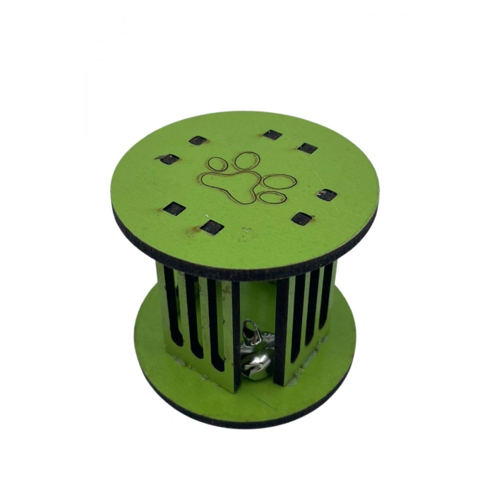 Durukar®  Mini Silindir Eğlenceli Renkli Sağlam Küçük Pati İzi Şekilli Kedi Oyuncağı