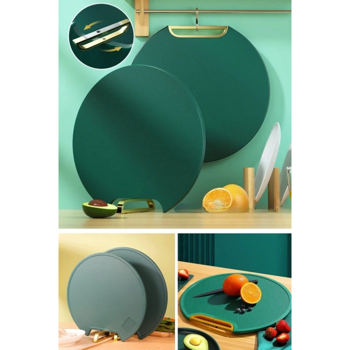 Durukar® Kitchen Vegetable, Fruit, Meat, Fish, Bread Chopping Cutting Board with Stand