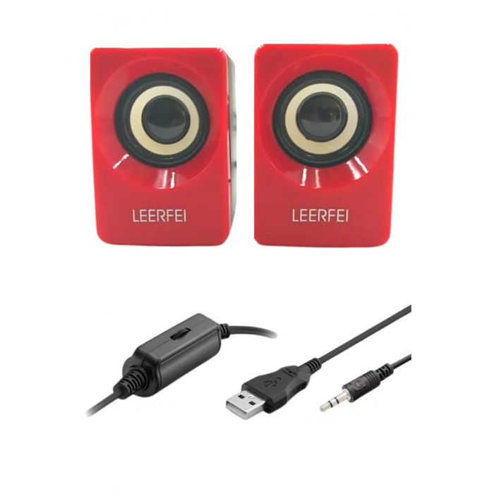 Durukar® N62 1+1 Multimedia USB ve Jacklı Mini Hoparlör Yüksek Stereo Ses Sistemi