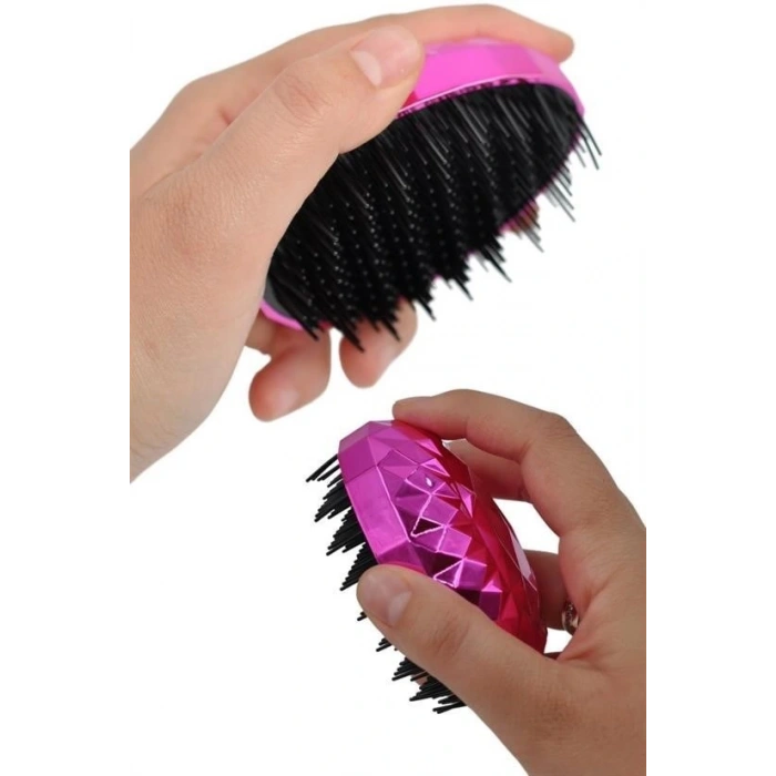 Durukar® Neon Pembe Düzleştirici Tarak Geniş AralıklıHer Saç Tipine Uygun Fırçalı Saç Düzleştirici