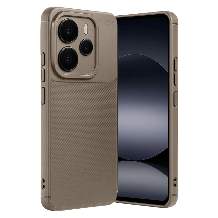 Durukar®   Note 14 5G Auto Focus Karbon Kapak - Kahverengi