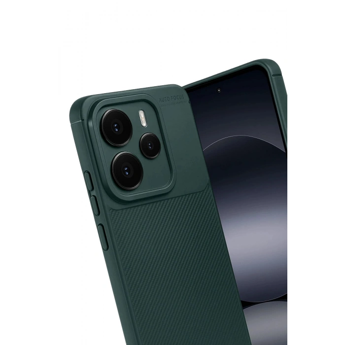 Durukar®   Note 14 5G Auto Focus Karbon Kapak - Koyu Yeşil
