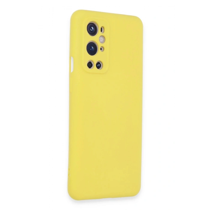 Durukar®  One Plus 9 Pro Kılıf Nano içi Kadife Silikon - Sarı