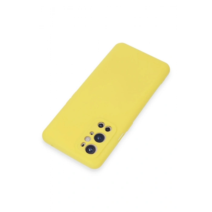Durukar®  One Plus 9 Pro Kılıf Nano içi Kadife Silikon - Sarı