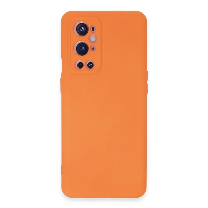 Durukar®  One Plus 9 Pro Kılıf Nano içi Kadife Silikon - Turuncu