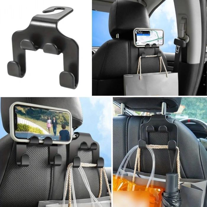 Durukar® Oto Koltuk Arkası Düzenleyici Organizer Askılıklı Telefon,Tablet Tutucu