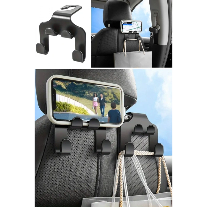 Durukar® Oto Koltuk Arkası Düzenleyici Organizer Askılıklı Telefon,Tablet Tutucu