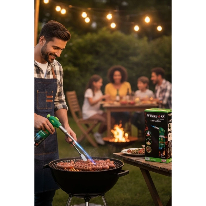 Durukar® Outdoor Kamp, Piknik ve Tamir İşleri İçin Kamp Gazı Seti – Taşınabilir Pürmüz Alev Tabancası ve Yüksek Performanslı Gaz Kartuşu