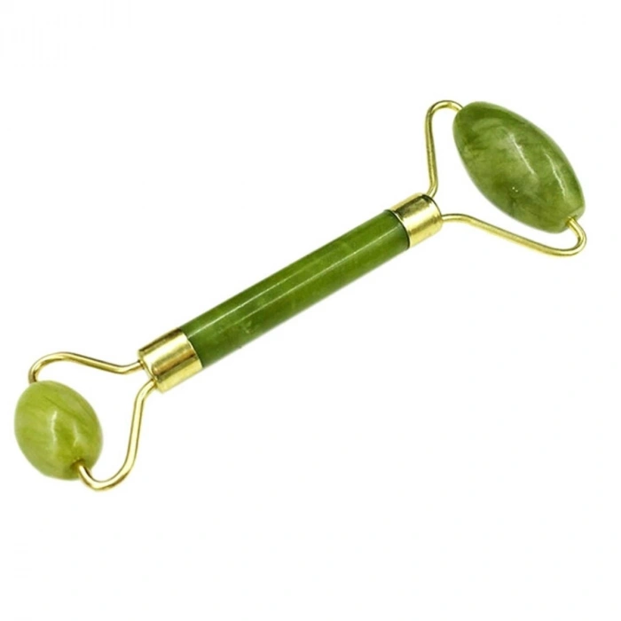 Durukar® Özel Süngerli Kutusunda Kırılmaz Çift Taraflı 2li Cilt Yüz Masaj Aleti Jade Roller Yeşim Taş
