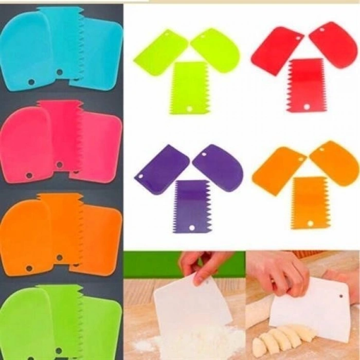 Durukar® Dough Shaper Spatula Cutter Scraper Decorator Set