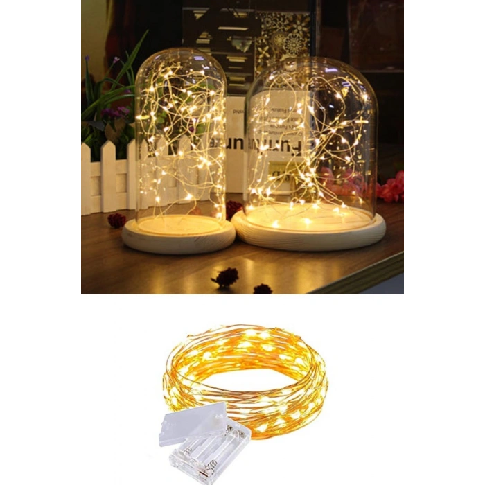 Durukar® Peri Led Işık 28 Ledli  3 Metre Sarı Led Şerit Aydınlatma Spot Led