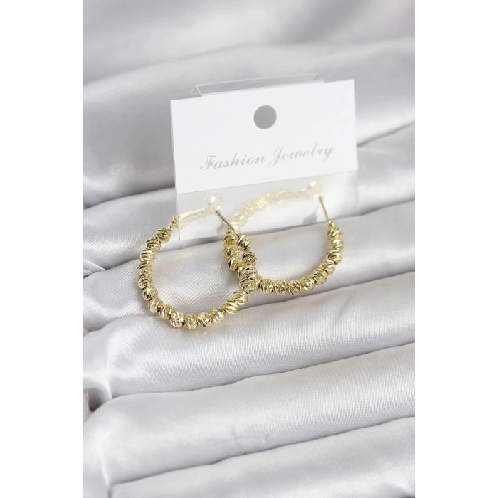Durukar® Pirinç Gold Renk Dorika Halka Kadın Küpe