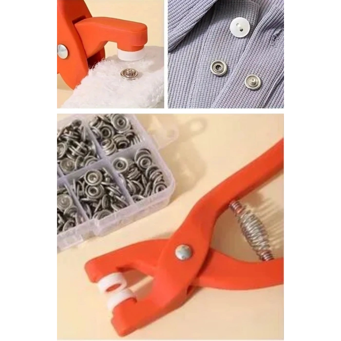 Durukar® Plastik Çıt Çıt Pensi–Kıyafet, Bebek Önlüğü, Gömlek ve Tekstil Ürünleri İçin Çıtçıt Takma Aleti