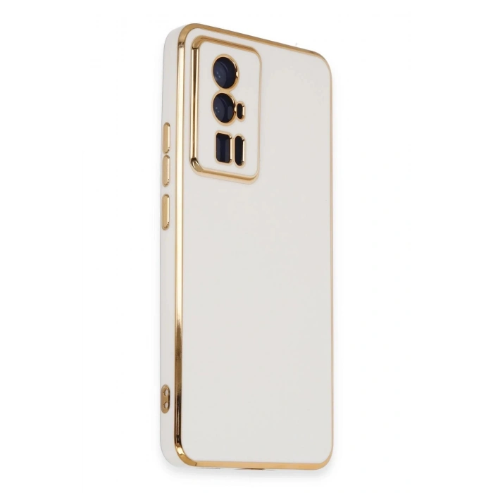 Durukar®   Poco F5 Pro Kılıf Volet Silikon - Beyaz