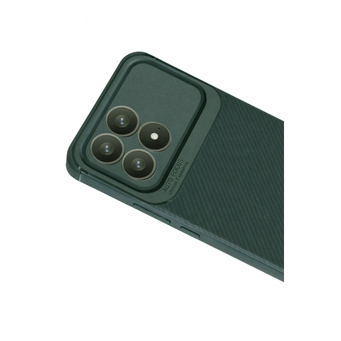 Durukar®   Poco F8 Pro Auto Focus Karbon Kapak - Koyu Yeşil