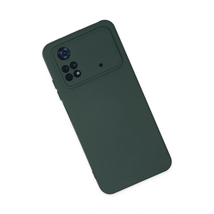 Durukar®   Poco M4 Pro 4G Kılıf Nano içi Kadife Silikon - Koyu Yeşil