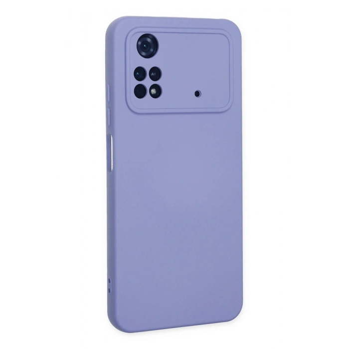 Durukar®   Poco M4 Pro 4G Kılıf Nano içi Kadife Silikon - Lila