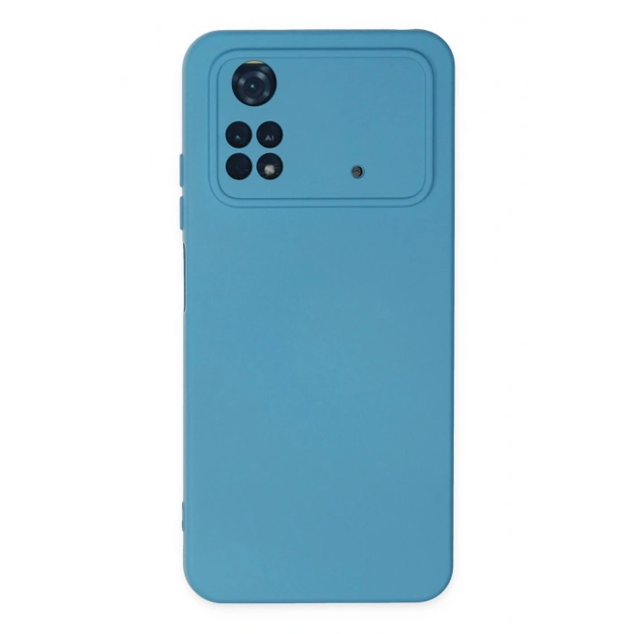 Durukar®   Poco M4 Pro 4G Kılıf Nano içi Kadife Silikon - Mavi